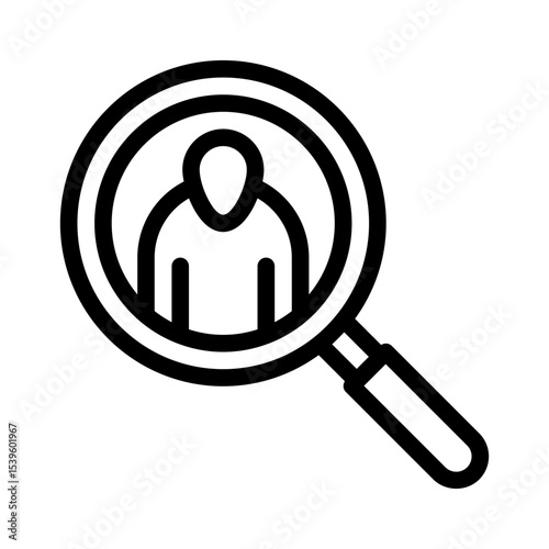 detective line icon