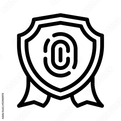 fingerprint line icon