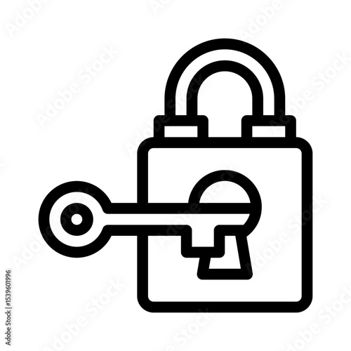 lock line icon