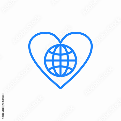 world love peace global icon sign vector