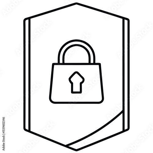 locked-file icon black vector illustration on transparent background