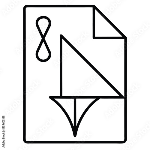 pdf-document icon black vector illustration on transparent background