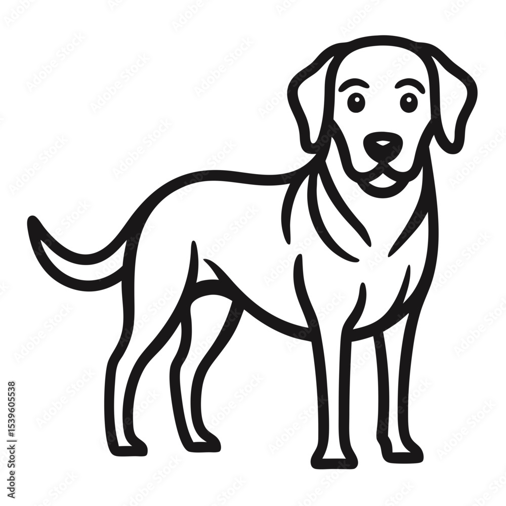 Fototapeta premium black labrador retriever icon