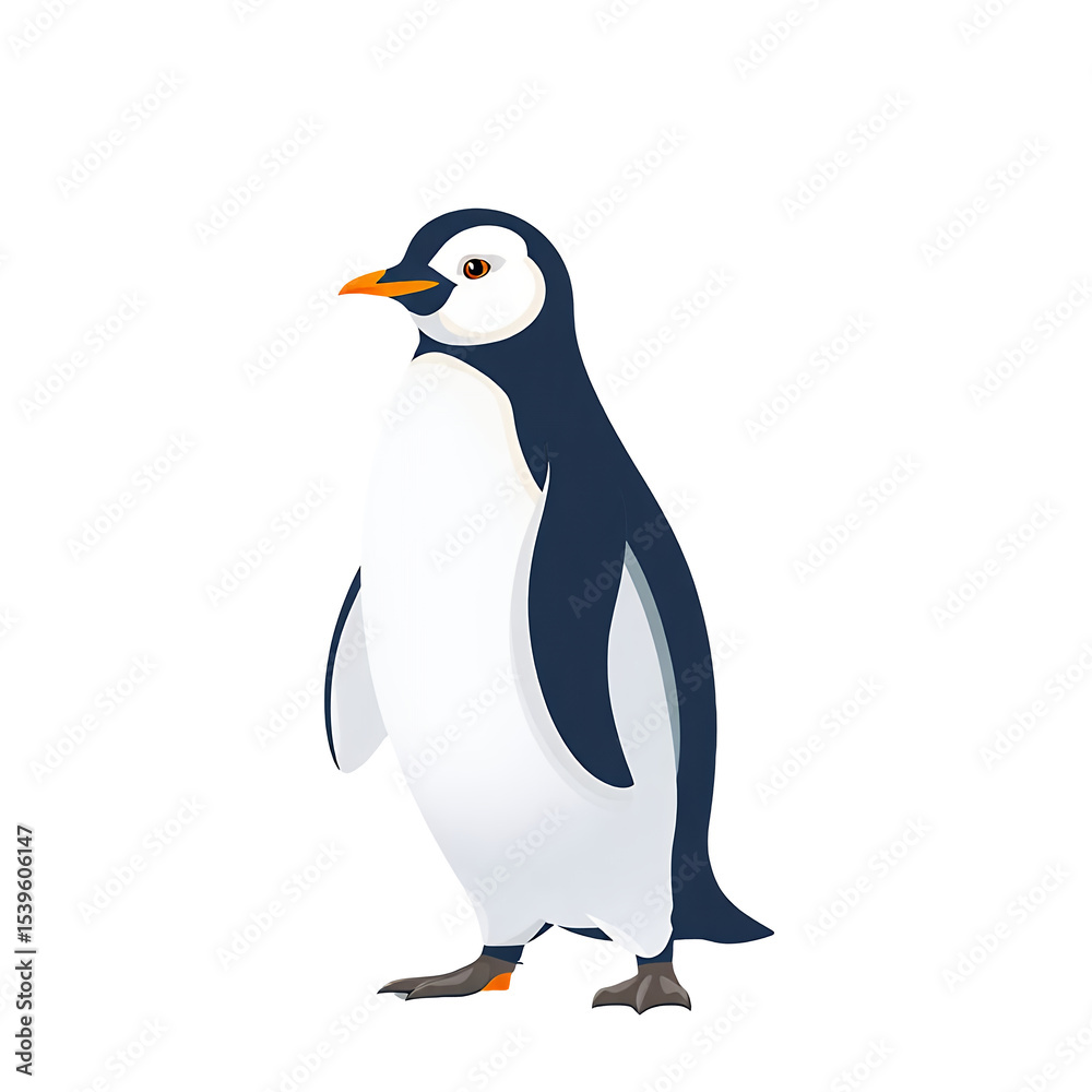 Obraz premium Cute Cartoon Penguin Illustration