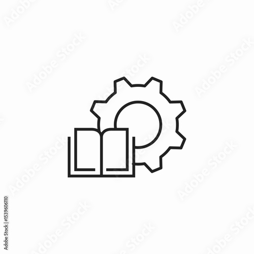 automation learning settings icon sign vector