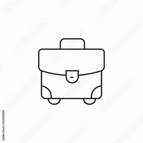 business briefcase travel icon sign vector