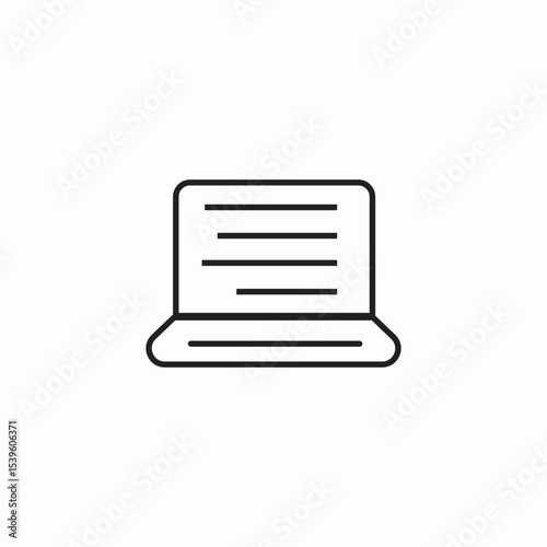 copywriting notebook laptop icon sign vector
