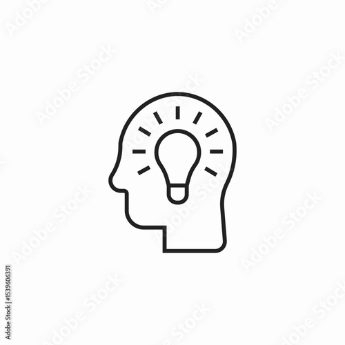 creative brainstorming inspiration icon sign vector