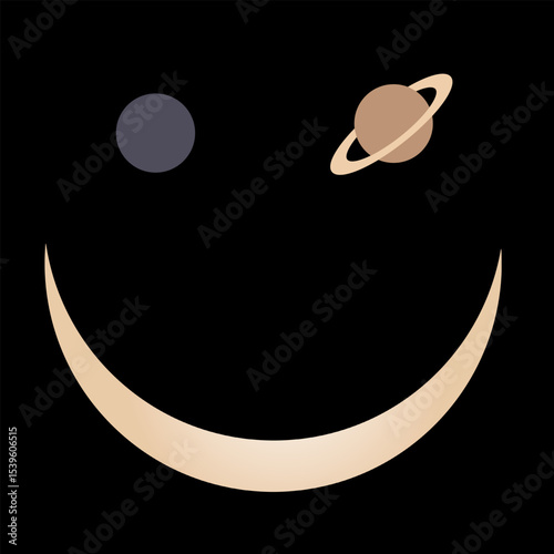 Astrology icon concept like smiley face vector illustration