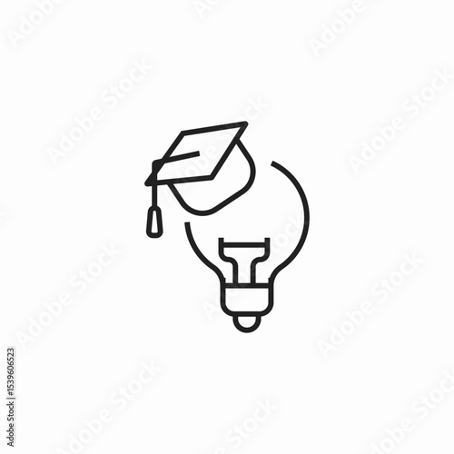 education idea graduation icon sign vector