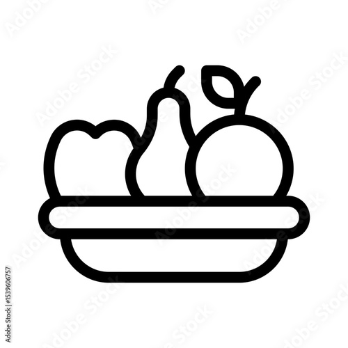 fruit basket line icon