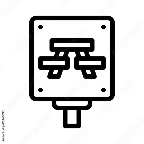 picnic area line icon