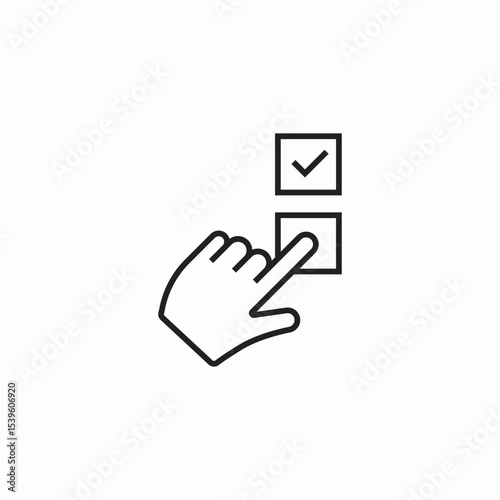 hand selecting choice icon sign vector