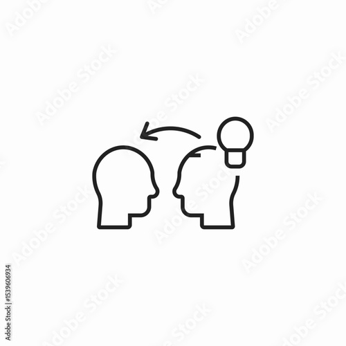 idea transfer communication icon sign vector
