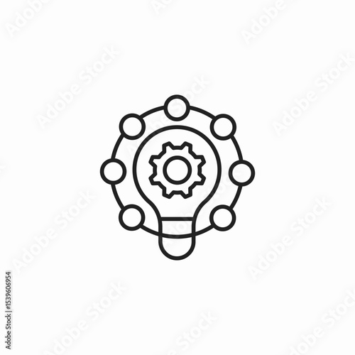 innovation process solution icon sign vector