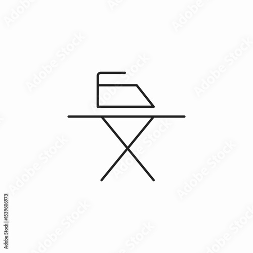 ironing board iron icon sign vector