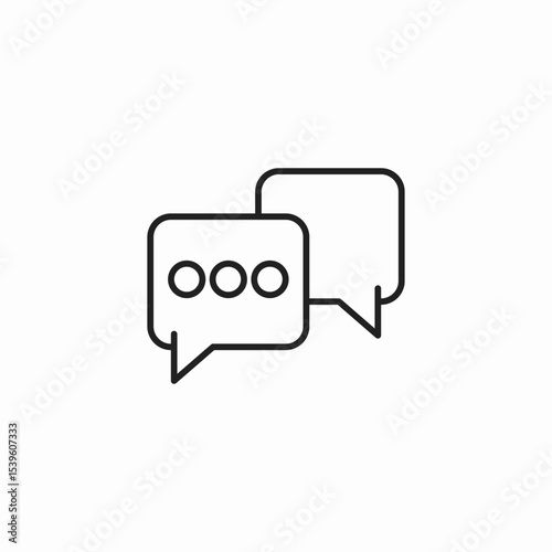 multiple chat bubbles icon sign vector