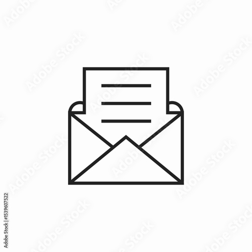 open email envelope icon sign vector