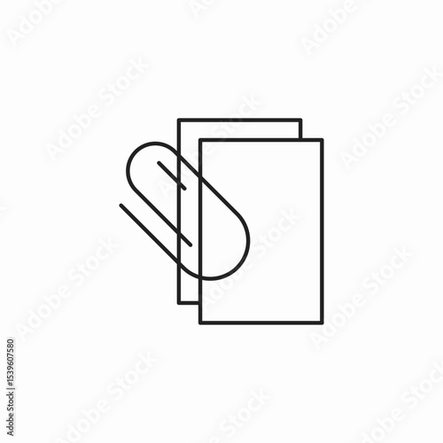paperclip attached documents icon sign vector