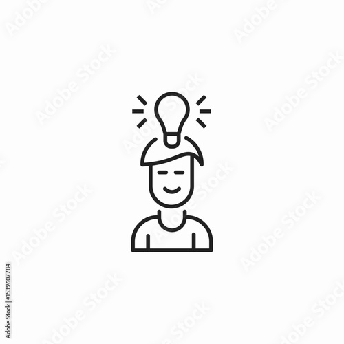 person idea thinking icon sign vector
