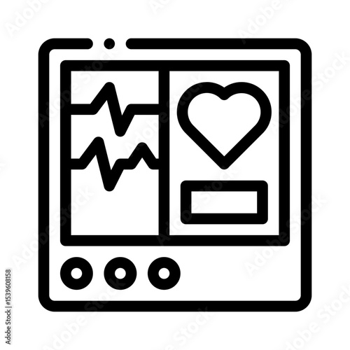 heart rate line icon