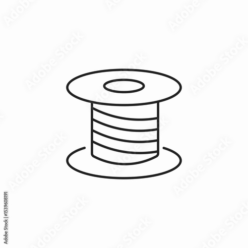 spool of thread icon sign vector