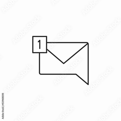 unread message notification icon sign vector