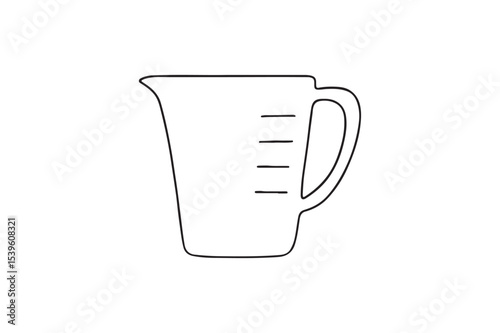 Measuring Cup continuous one line drawing minimalism design