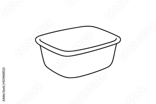 Plastic Basin continuous one line drawing minimalism design