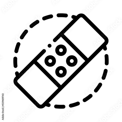 healing brush line icon