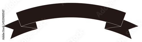 Black Arc Ribbon Frame Illustration