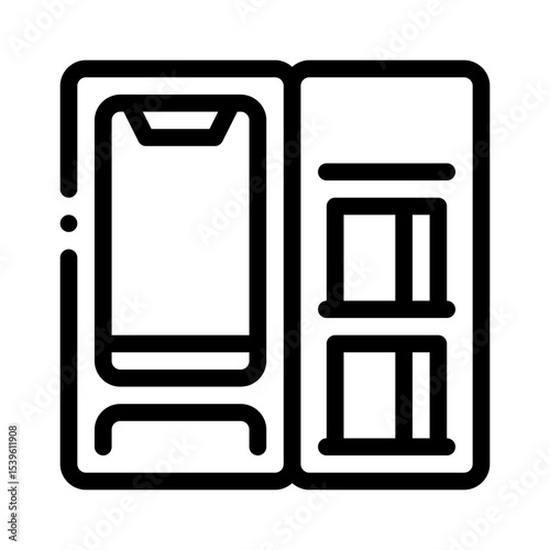 wallet case line icon