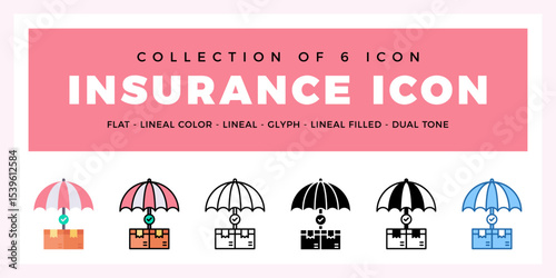 Pack of 6 Vector Insurance icon
