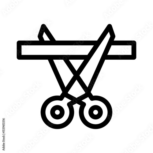 scissors line icon