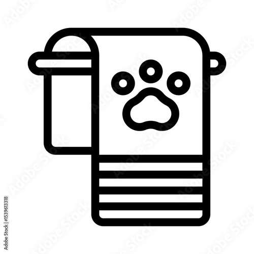 pet towel line icon