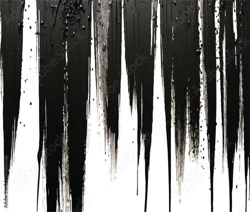 Grunge Brush strokes Background. Grunge texture Background. Abstract Black and white grunge texture. Black Brush strokes isolated on white background. 
