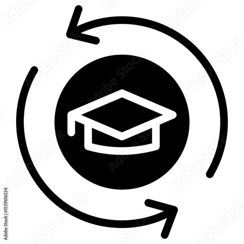 study abroad programs glyph icon