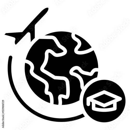 study tours glyph icon