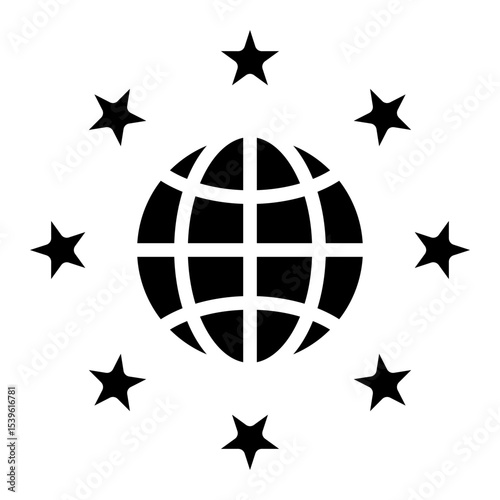 erasmus+ programs glyph icon