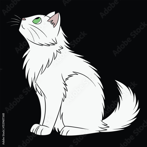 cat vector kitten icon logo cartoon character illustration doodle white