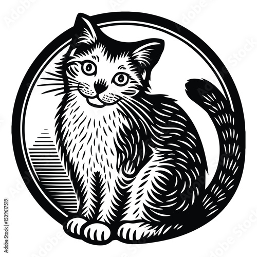cat vector kitten icon logo cartoon character illustration doodle white