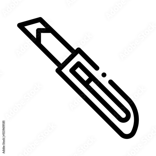 box cutter line icon