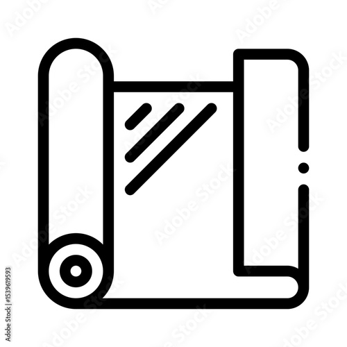 plastic wrap line icon