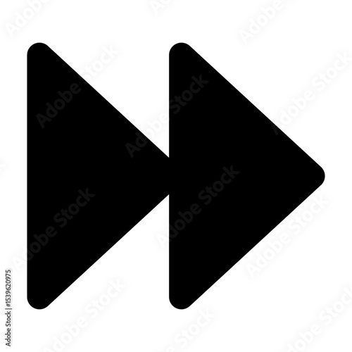 Vector next icon in solid and minimalist style. Designed for user interfaces, music applications. This SVG icon is fully scalable. A perfect addition to modern digital audio environments.