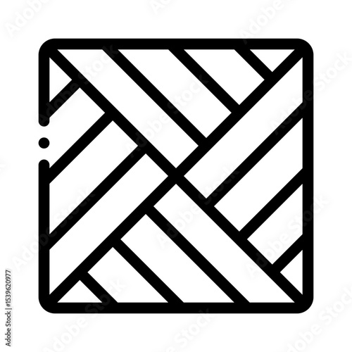 origami box line icon