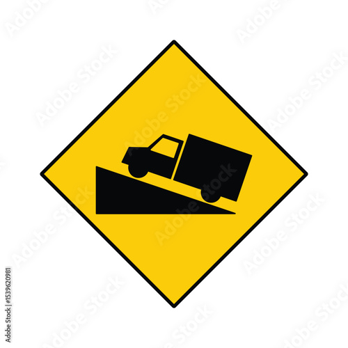 yellow road sign