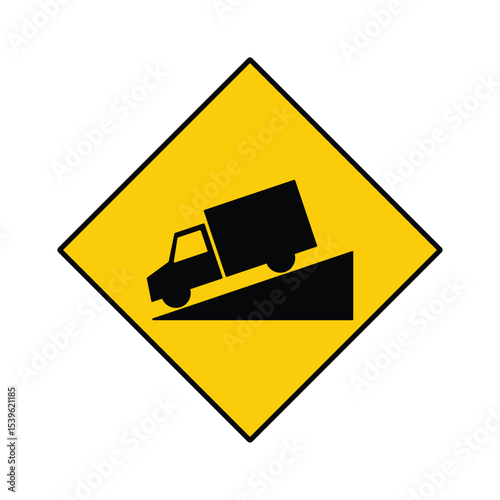 yellow road sign