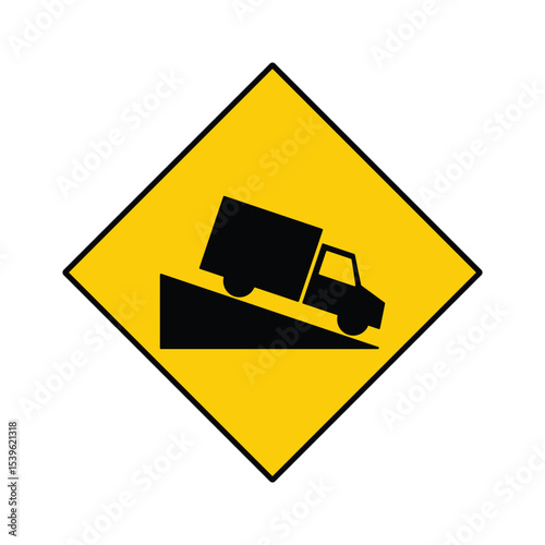 yellow road sign