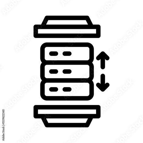 data compression line icon