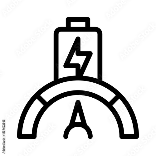 battery optimization line icon